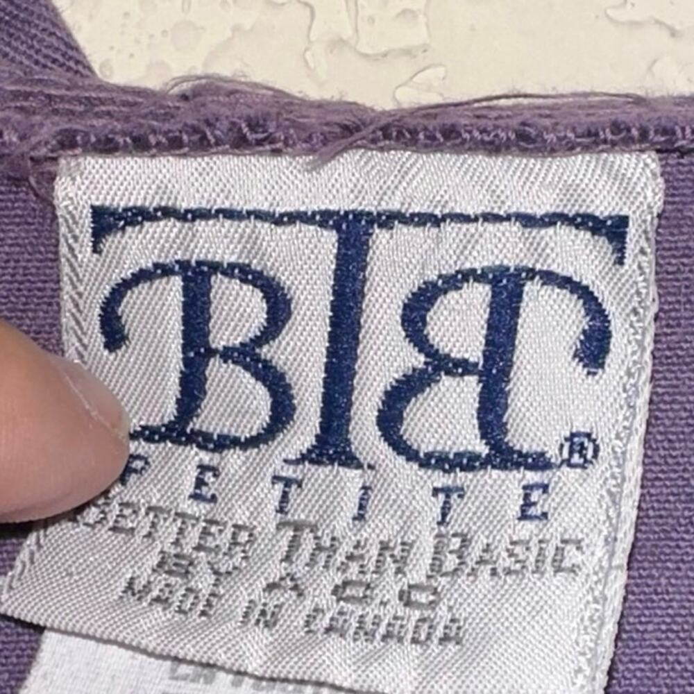 BTB Petite Vintage Purple Button Front Hoodie Jacket - Picture 5 of 6